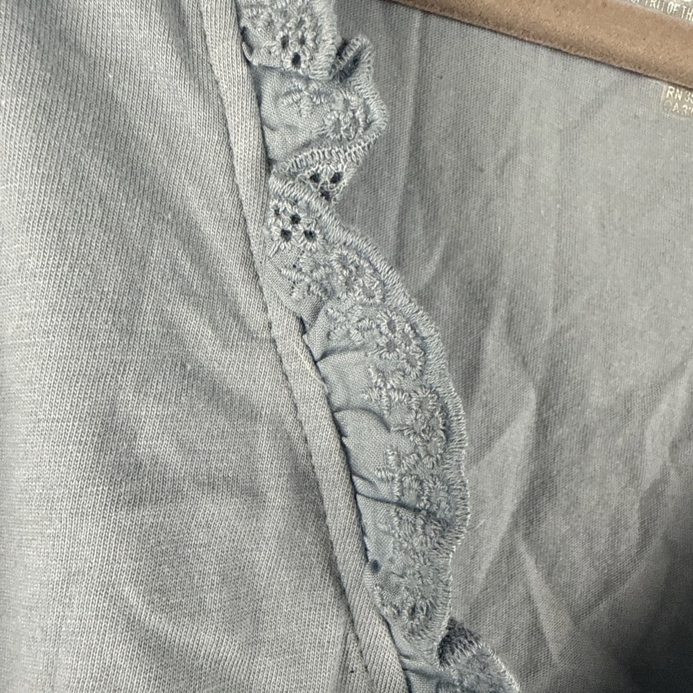 Roper Cotton Eyelet Women's Summer Dress Size XL Jersey Blue NWT - Picture 4 of 10